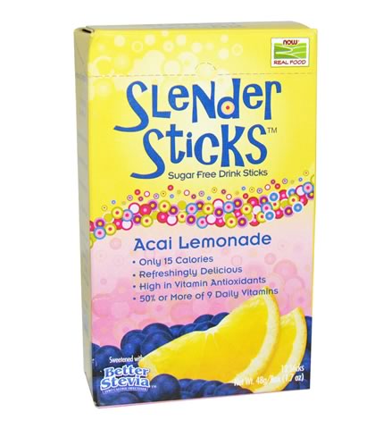 Acai Lemonade Slender Sticks, Now Foods 12 Sticks - Click Image to Close