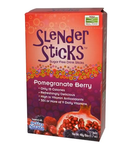 Pomegranate Berry Slender Sticks, Now Foods 12 Sticks - Click Image to Close