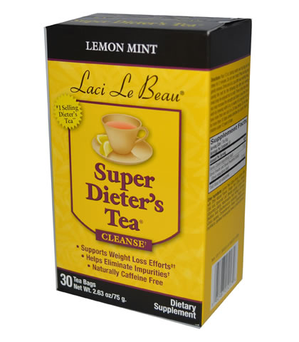 Super Dieter's Tea, 30 Tea Bags, Lemon Mint, Natrol - Click Image to Close