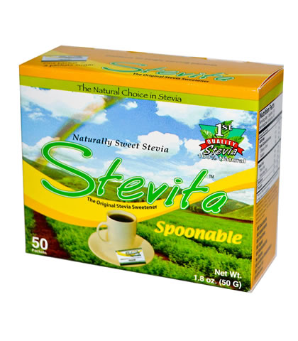 Spoonable Stevia, Stevita 50 Packets - Click Image to Close
