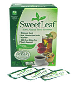 Stevia Sweetener, SweetLeaf 70 Packets - Click Image to Close