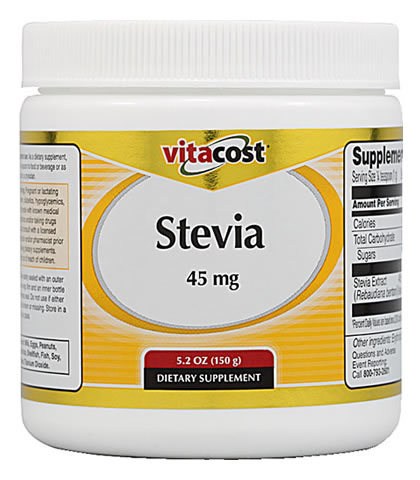 Stevia Extract Powder, Vitacost (150g) - Click Image to Close