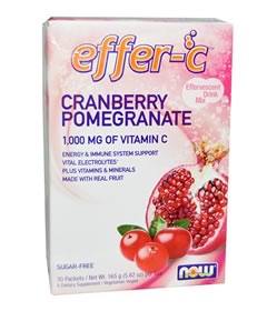 Effer-C Cranberry Pomegranate, Now Foods 30 Packets