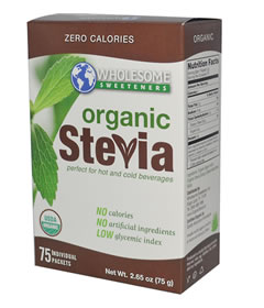 Organic Stevia Wholesome Sweeteners 75 Packets