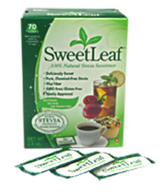 Stevia Sweetener, SweetLeaf 70 Packets