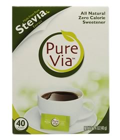 Stevia Sweetener, Pure Via 40 Packets